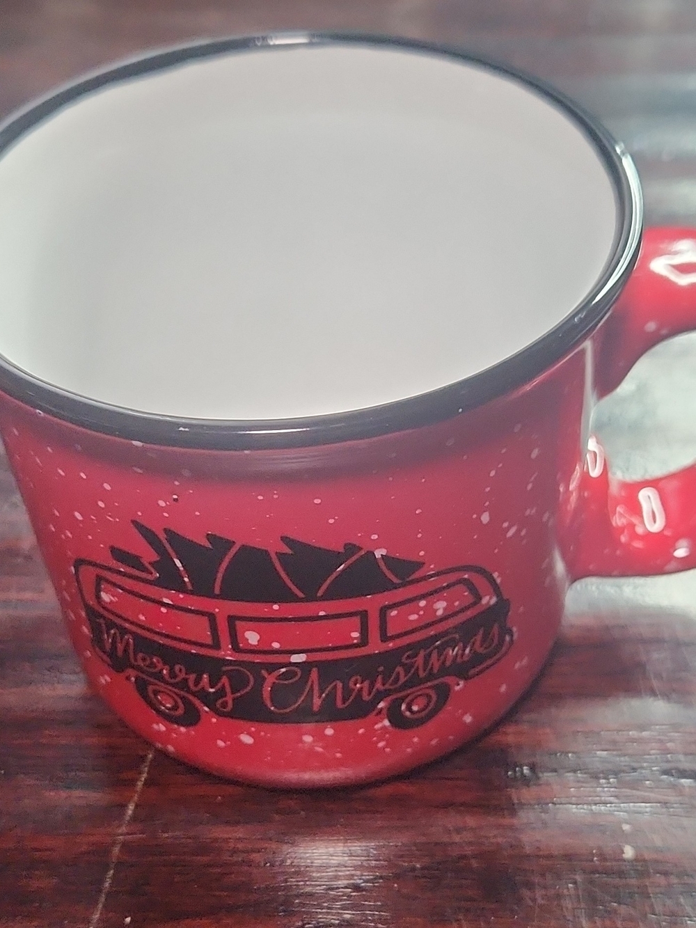 Red Merry Christmas Camper Ceramic Mug -
